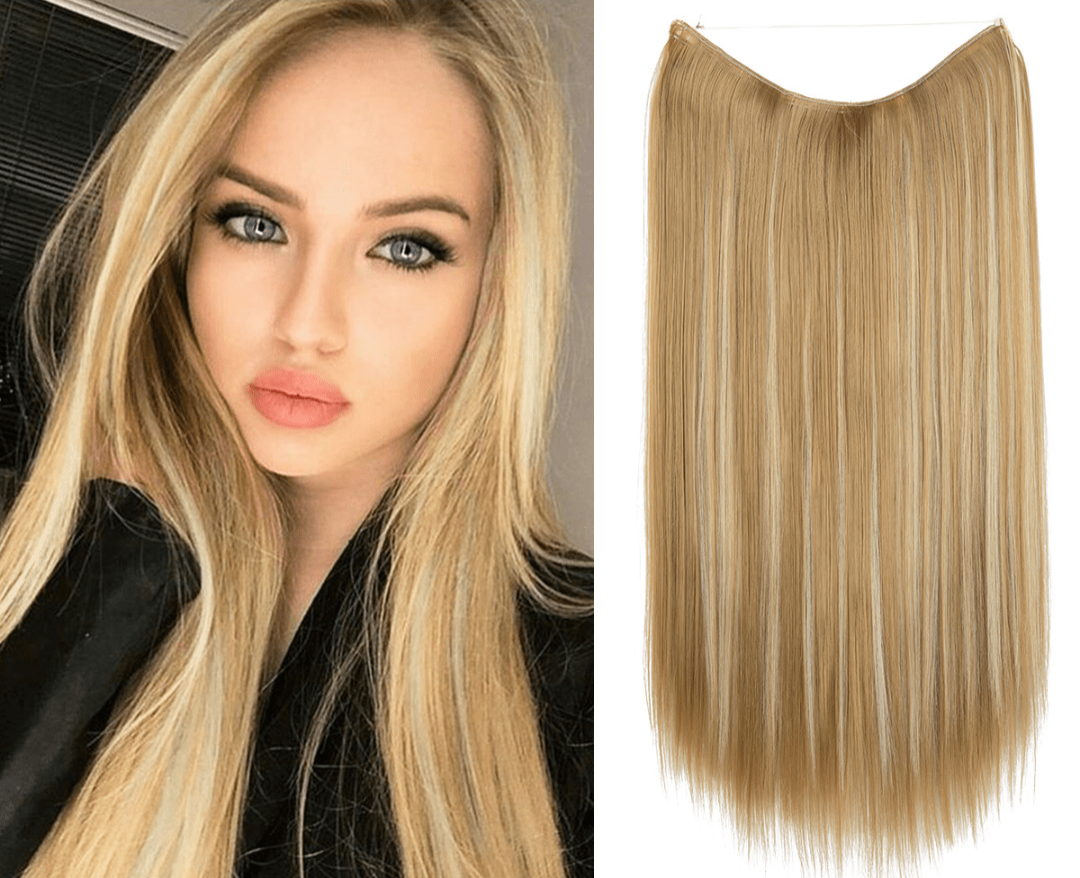 honey blonde halo hair extensions