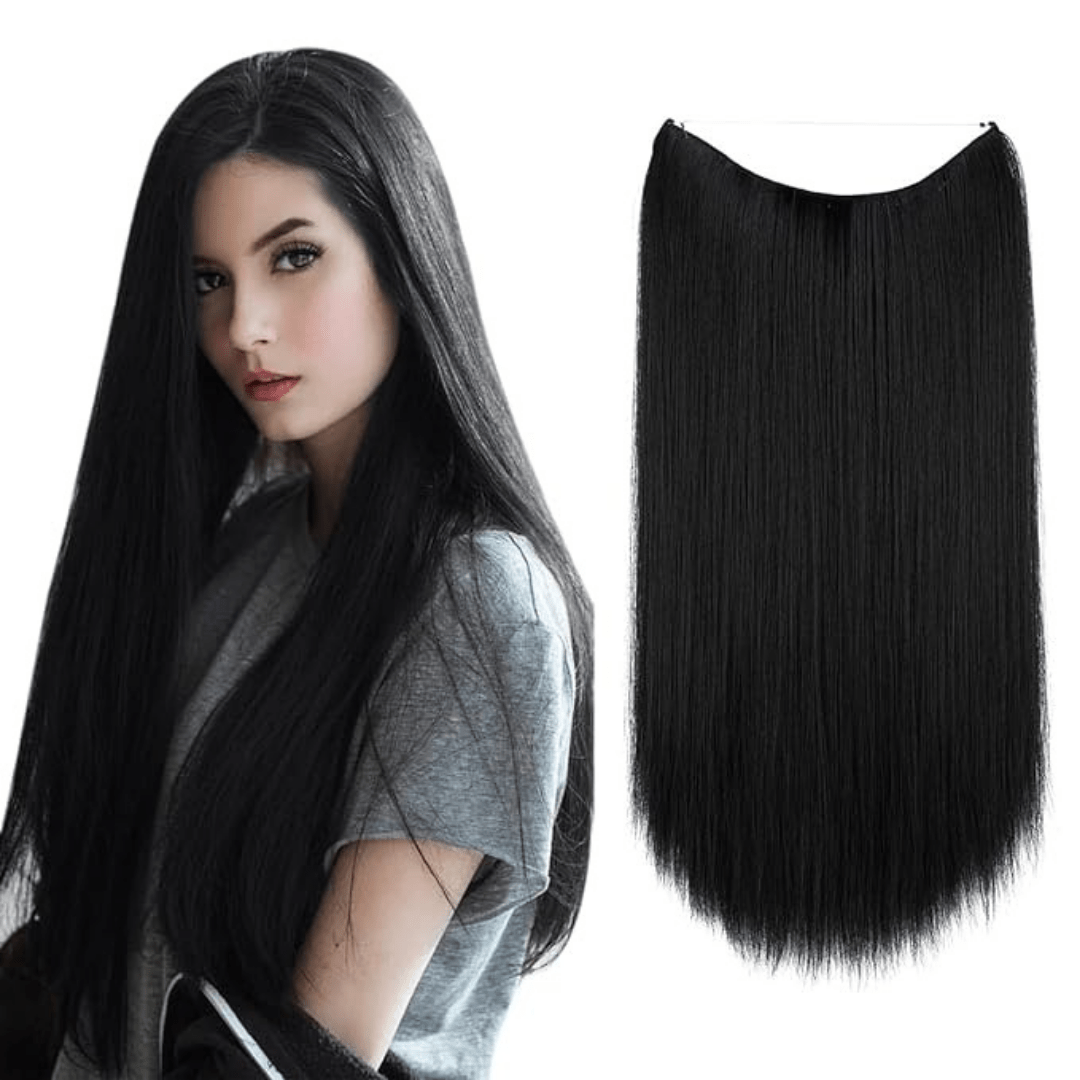 jet black halo hair extensions