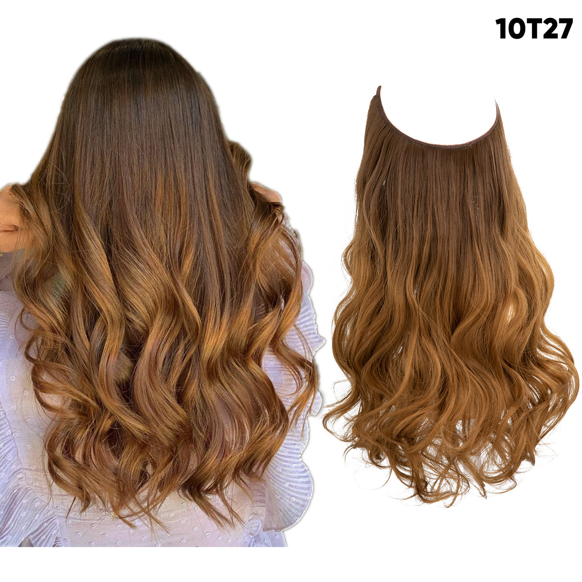 Brown to Golden + 1 FREE HALO / 14 Inch