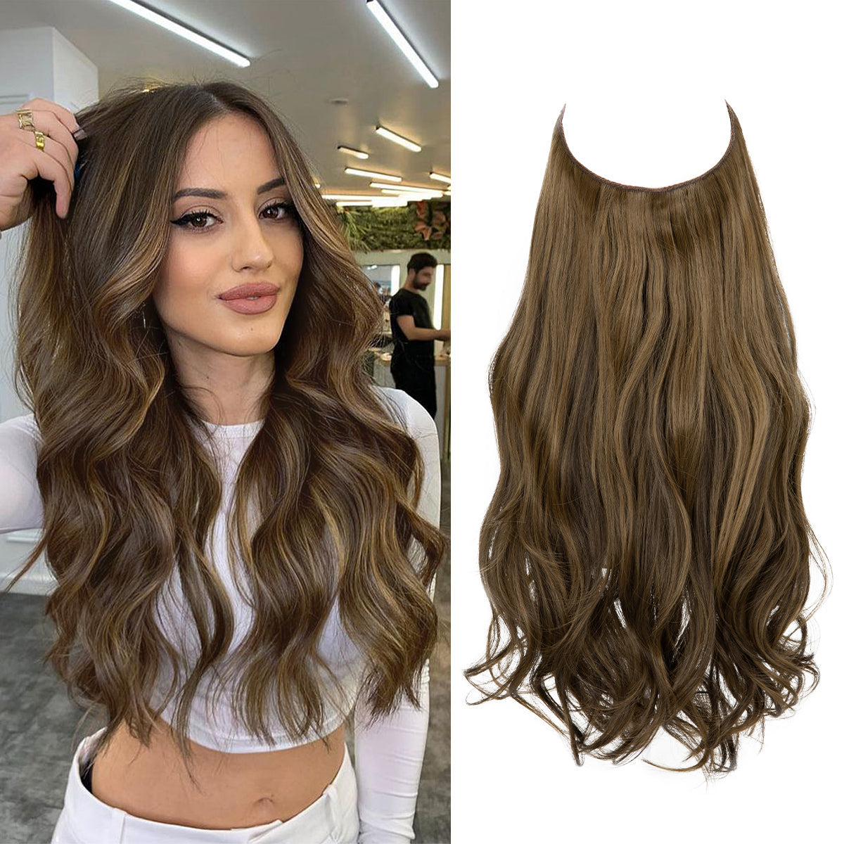 Coffee Brown + 1 FREE HALO / 14 Inch