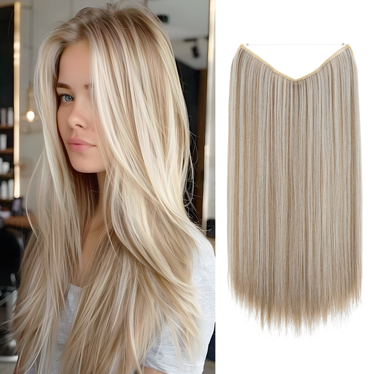 Ivory Blonde + 1 FREE HALO / 16 Inch