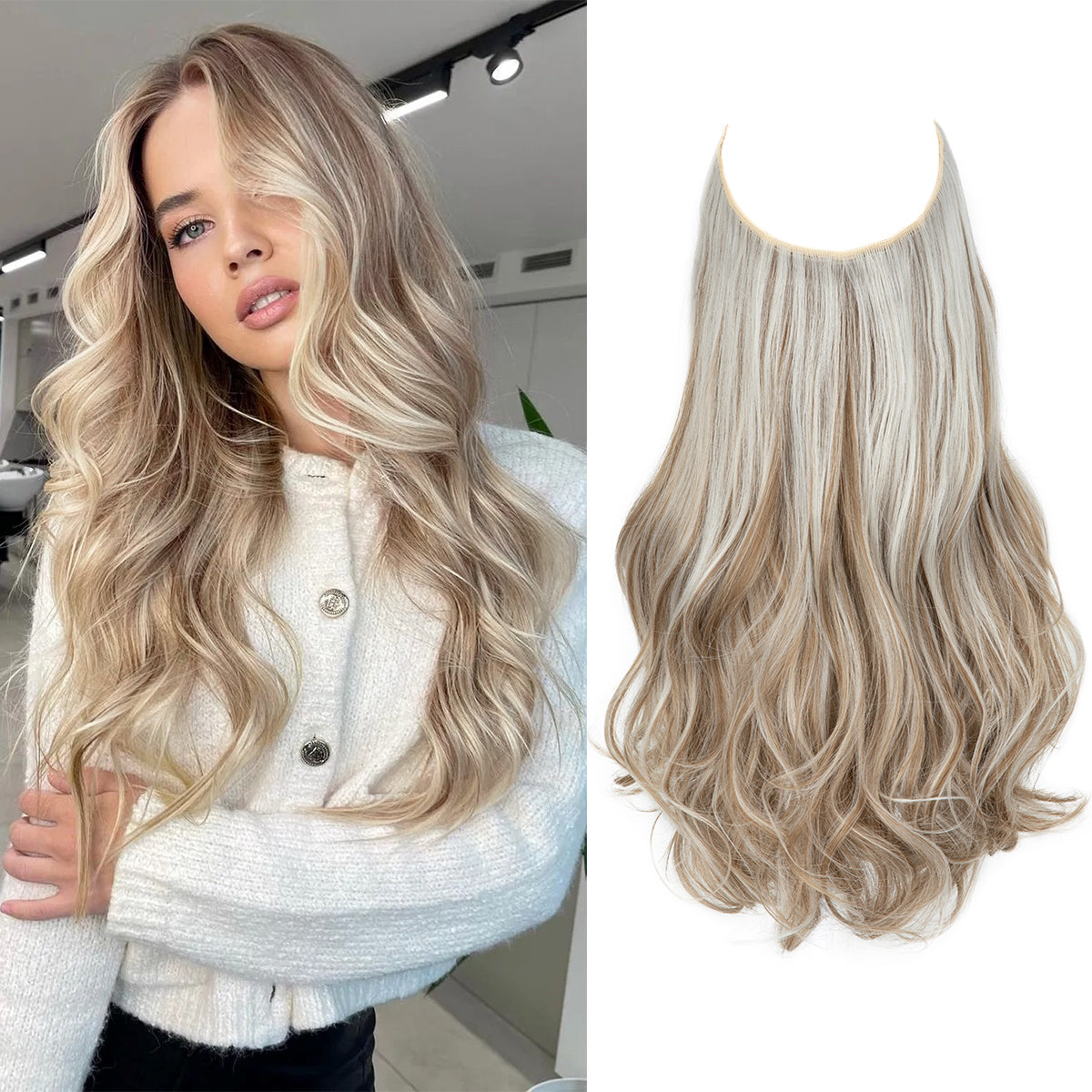 Ivory Blonde + 1 FREE HALO / 14 Inch